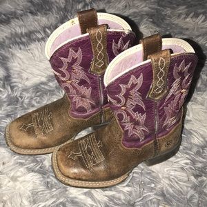 Girls purple Ariat boots size 8